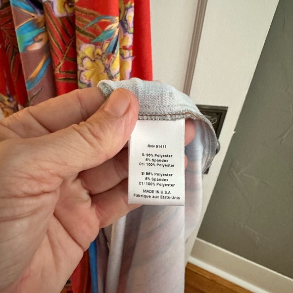 Anthropologie Dream Daily Aija Red Watercolor Tropical Maxi Dress Large - Picture 6 of 7